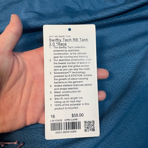 Lululemon Swiftly Tech Tank Top Race Length Size 16 - Picture 4 of 5